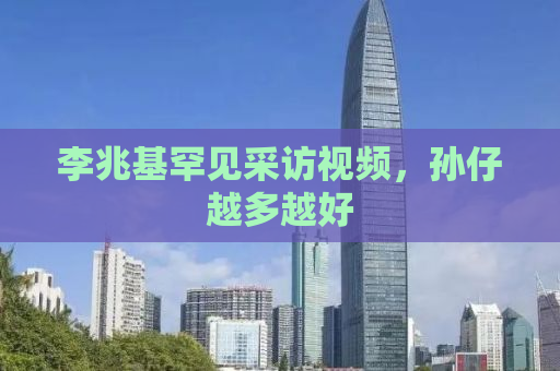 李兆基罕见采访视频，孙仔越多越好