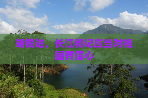 胡锡进，长江和记应当对祖国有信心