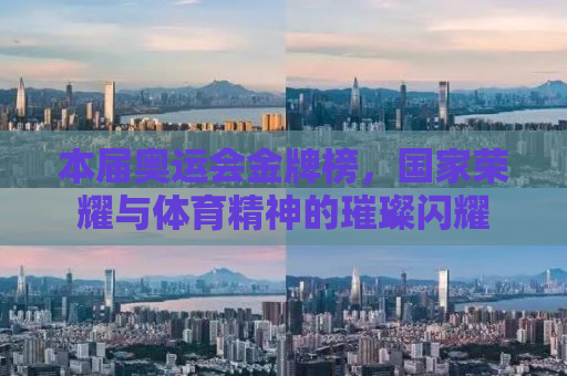 本届奥运会金牌榜，国家荣耀与体育精神的璀璨闪耀