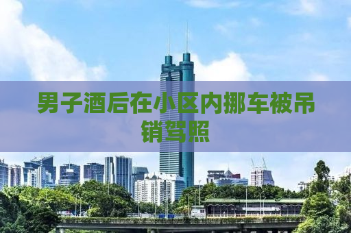 男子酒后在小区内挪车被吊销驾照