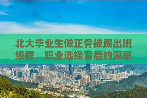北大毕业生做正骨被踢出班级群，职业选择背后的深思与社会观念之反思