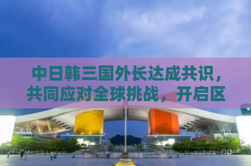 中日韩三国外长达成共识，共同应对全球挑战，开启区域合作新篇章