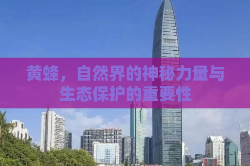 黄蜂，自然界的神秘力量与生态保护的重要性