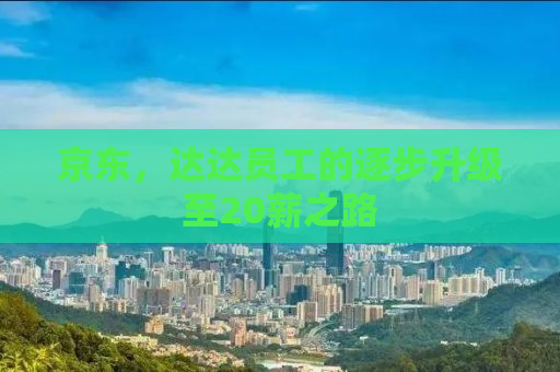 京东，达达员工的逐步升级至20薪之路