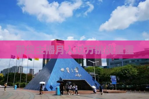 带货主播月入过万挑战重重