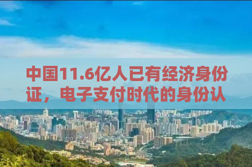 中国11.6亿人已有经济身份证，电子支付时代的身份认证革命
