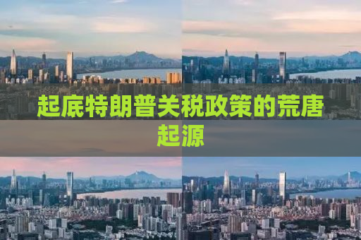 起底特朗普关税政策的荒唐起源